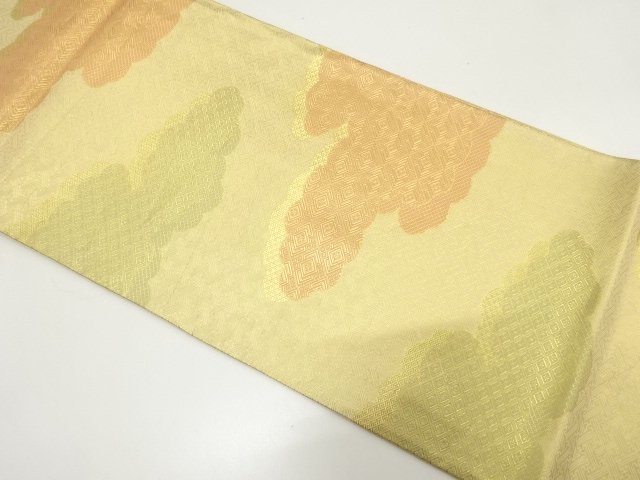 JAPANESE KIMONO / ANTIQUE FUKURO OBI / SAGANISHIKI / WOVEN CLASSICAL PATTERN